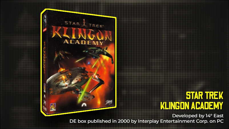 Hi-res 3D box of Star Trek: Klingon Academy (2000, PC, DE) available at https://bigboxcollection.com
