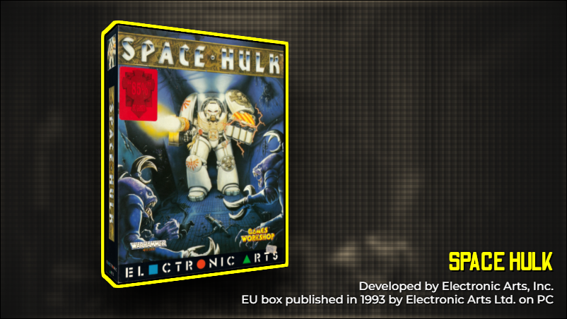 Hi-res 3D box of Space Hulk (1993, PC, EU) available at https://bigboxcollection.com