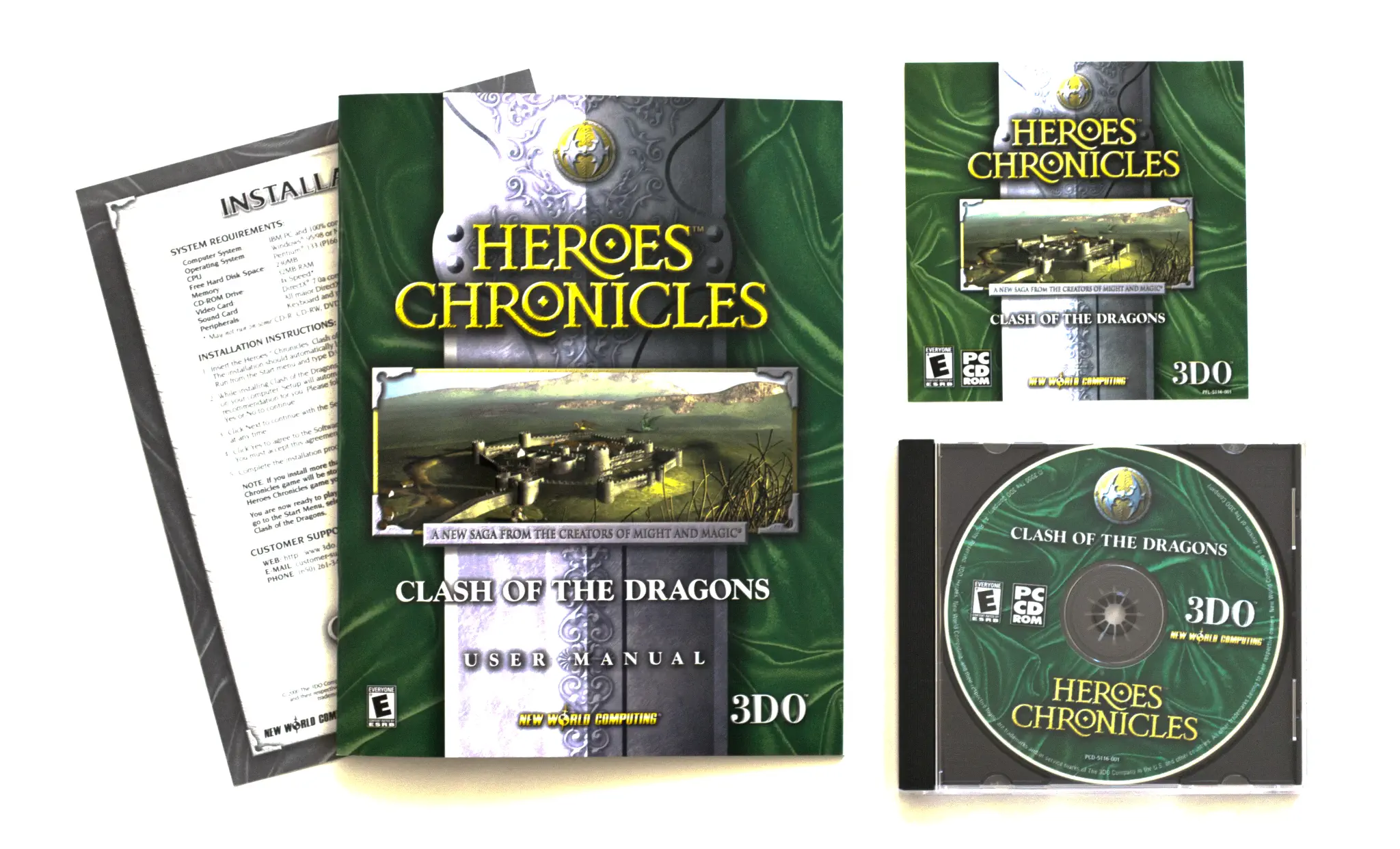 Photo of the content of Heroes Chronicles: Clash of the Dragons (2000, PC, US) Photo of the content of Heroes Chronicles: Clash of the Dragons (2000, PC, US); developed by New World Computing, Inc., published by 3DO Company, The; Hi-res 3D box available at https://bigboxcollection.com