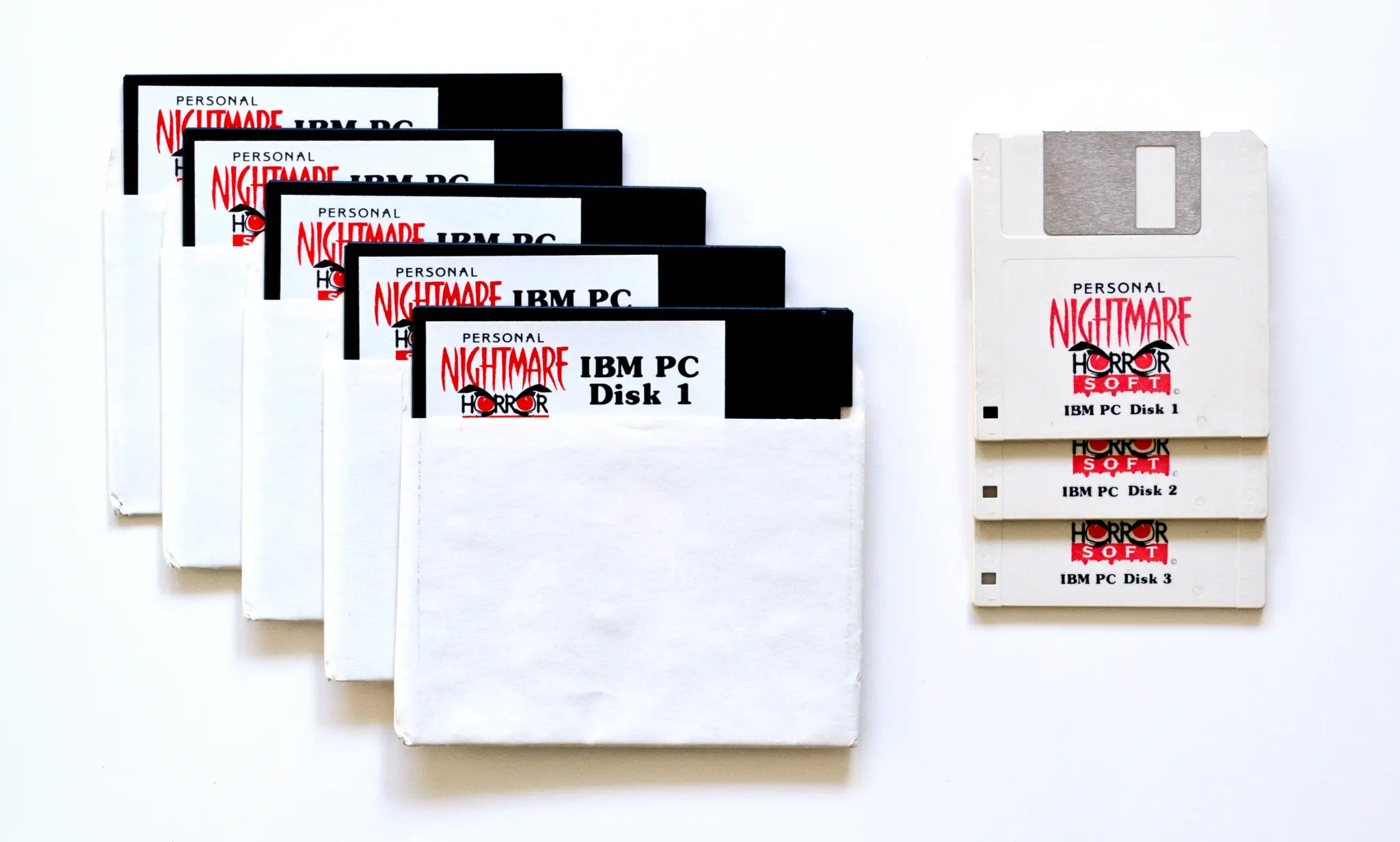 Photo of the content of Personal Nightmare (1989, PC, DE); developed by Horror Soft Ltd., published by Horror Soft Ltd.; Hi-res 3D box available at https://bigboxcollection.com