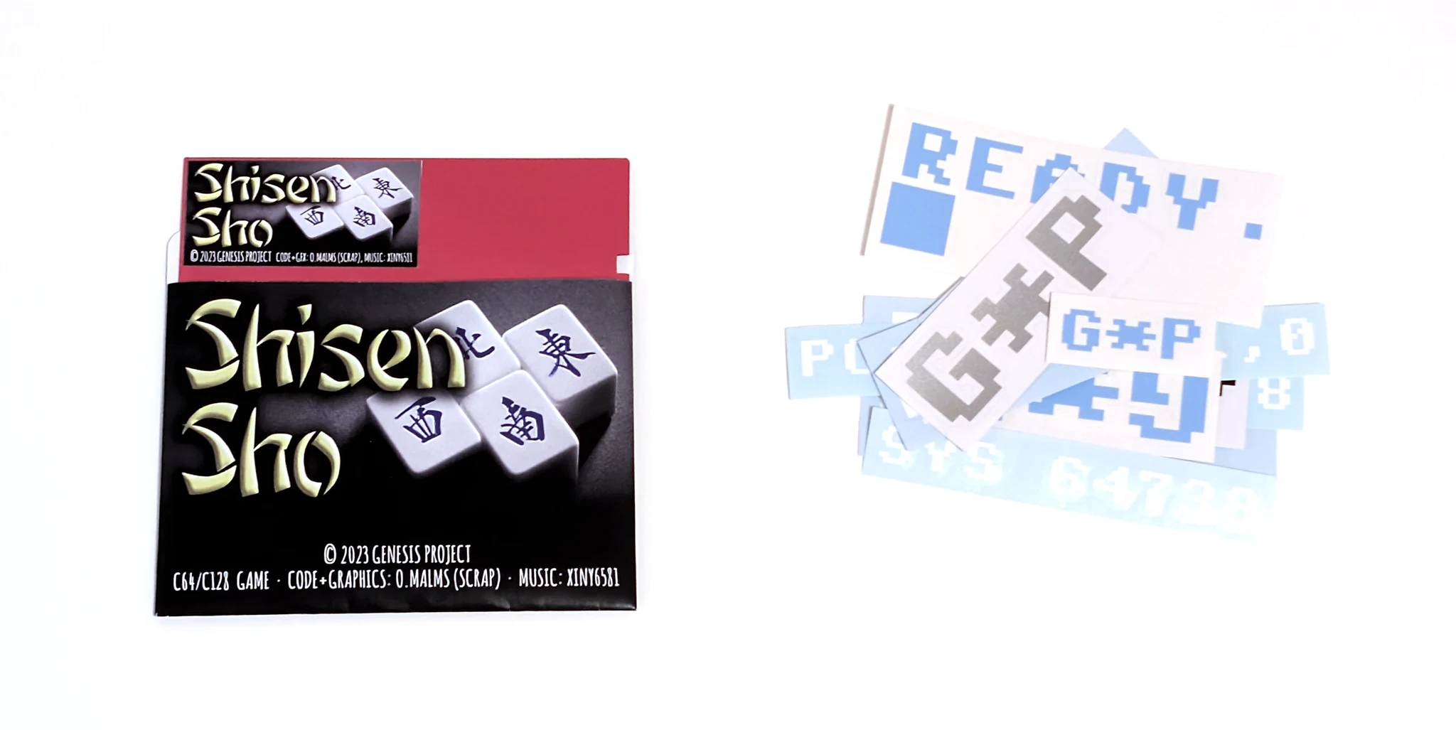 Photo of the content of Shisen Sho (2023, C64, Worldwide); developed by Genesis Project, published by Genesis Project; Hi-res 3D box available at https://bigboxcollection.com