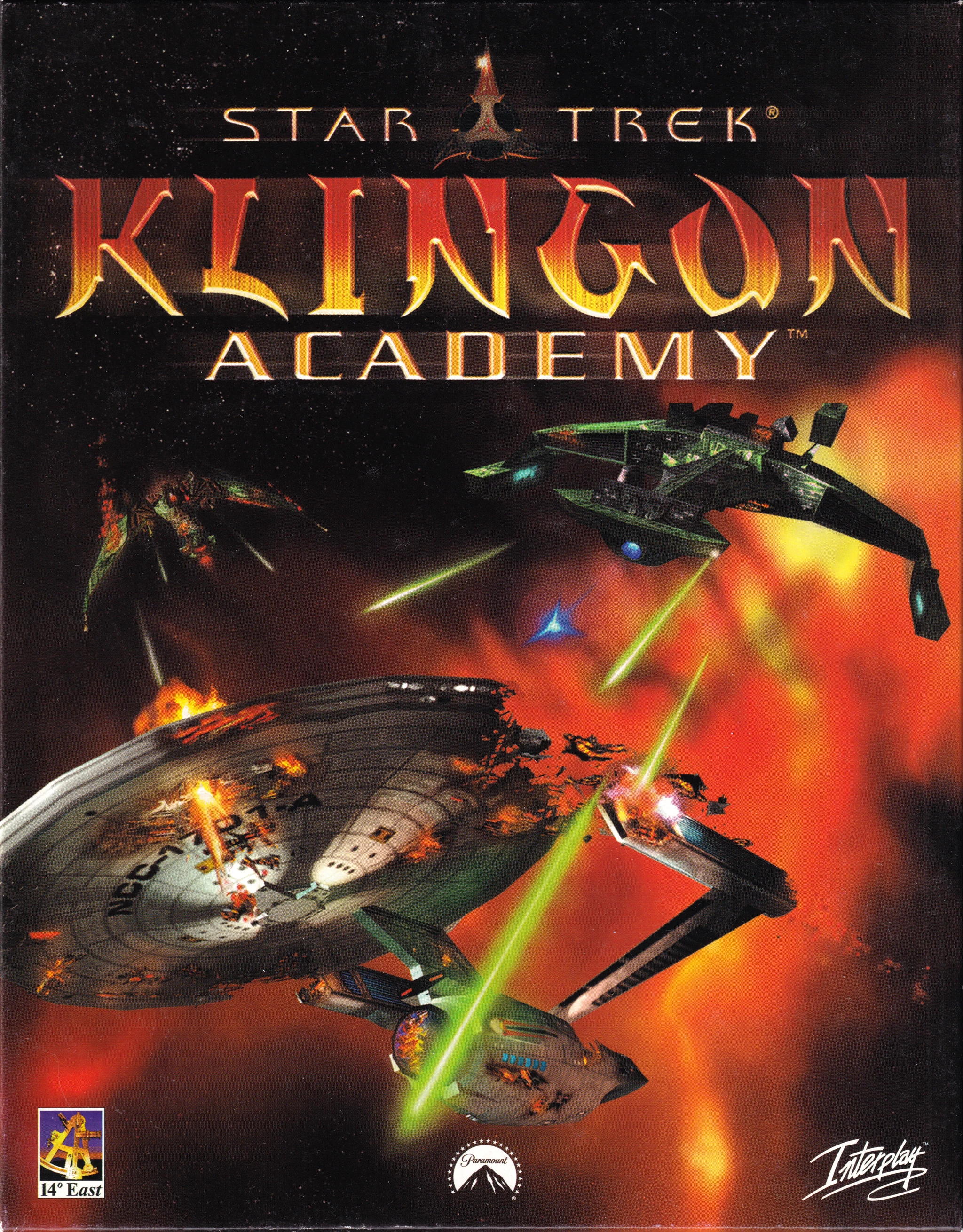 Hi-res scan of the front cover artwork of Star Trek: Klingon Academy (2000, PC, DE); developed by , published by ; Hi-res 3D box available at https://bigboxcollection.com